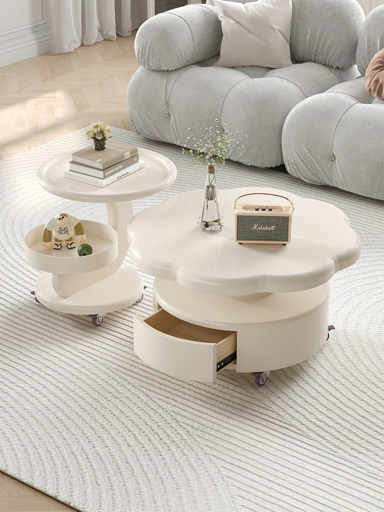 Cream wind movable small coffee table small apartment living room home does not take up space coffee table light luxury high sen
Cream wind movable small coffee table small apartment living room home does not take up space coffee table light luxury high sen