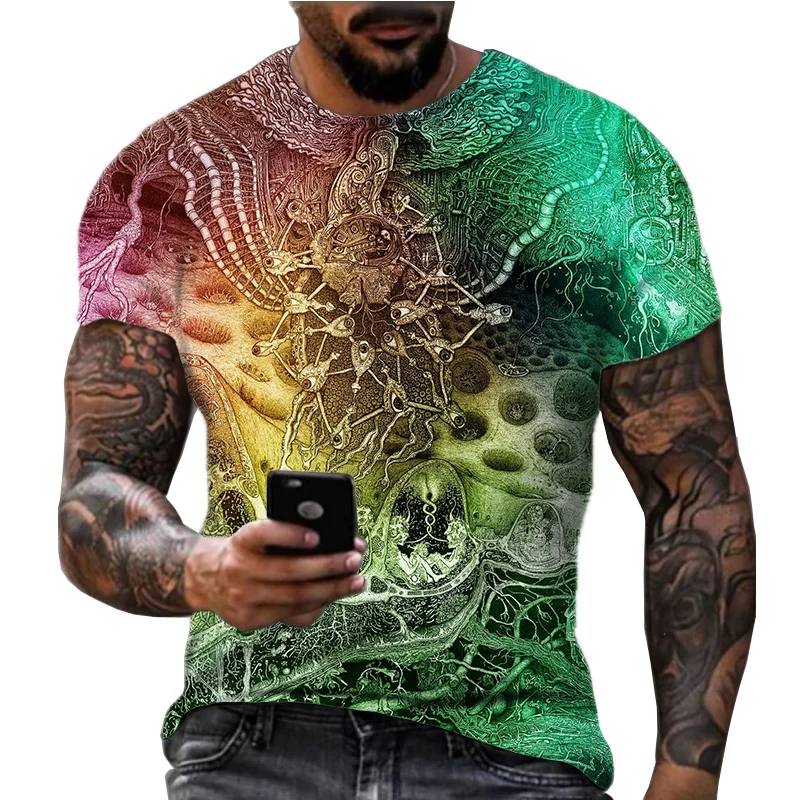 Creative Colorful Pattern T-Shirt For Men Personality 3D Printed Short Sleeve Summer Fashion Casual Streetwear O-Neck T Shirts
Creative Colorful Pattern T-Shirt For Men Personality 3D Printed Short Sleeve Summer Fashion Casual Streetwear O-Neck T Shirts