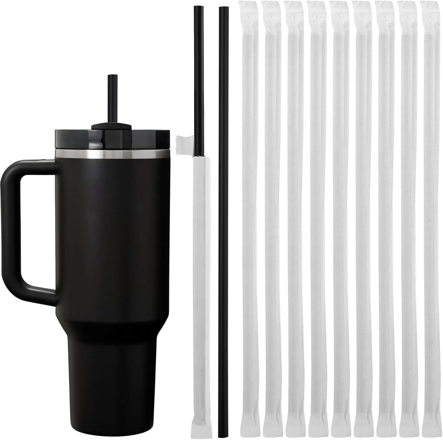 100 Pcs 12-Inch Disposable Straws for 40oz 30oz Tumblers, Individually Wrapped, Black
100 Pcs 12-Inch Disposable Straws for 40oz 30oz Tumblers, Individually Wrapped, Black