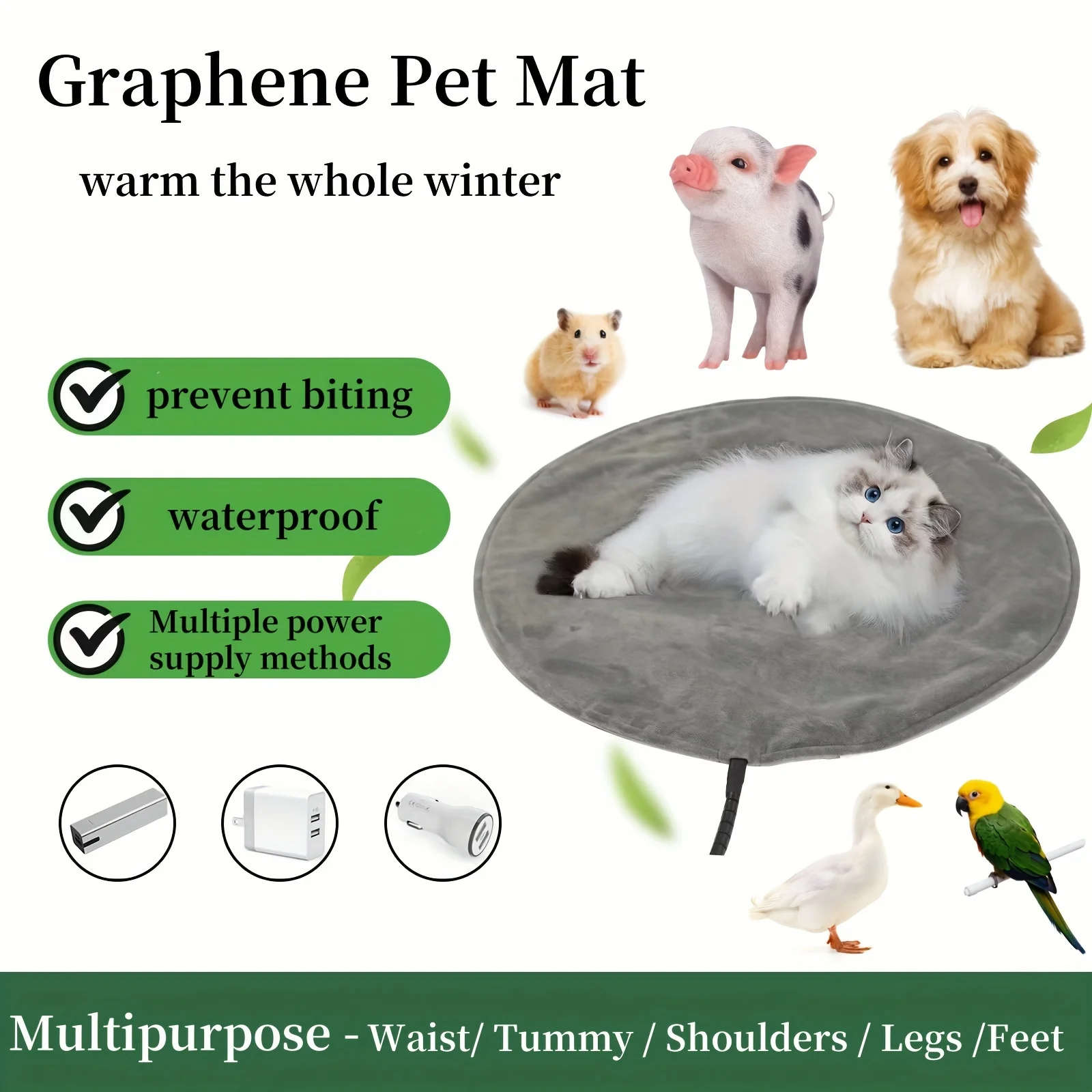 Pet Heating Pad Electric Heated Pad for Dog Cat Mat Waterproof Heated Bed with Chew Resistant Cord Comfortable Heater Blanket
Pet Heating Pad Electric Heated Pad for Dog Cat Mat Waterproof Heated Bed with Chew Resistant Cord Comfortable Heater Blanket