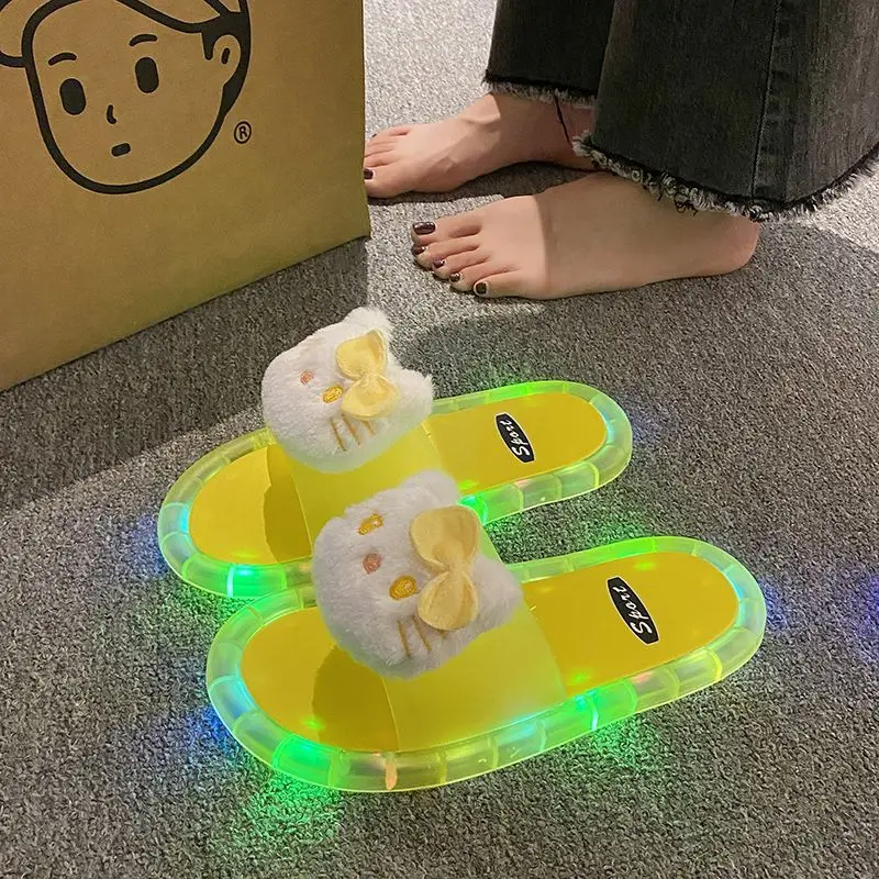 Hello Kitty Cartoon Shine Flip-Flops Girl Fashion Internet Celebrity Lighting Up Flat Bottom Sandals Cute Leisure Shine Slippers
Hello Kitty Cartoon Shine Flip-Flops Girl Fashion Internet Celebrity Lighting Up Flat Bottom Sandals Cute Leisure Shine Slippers