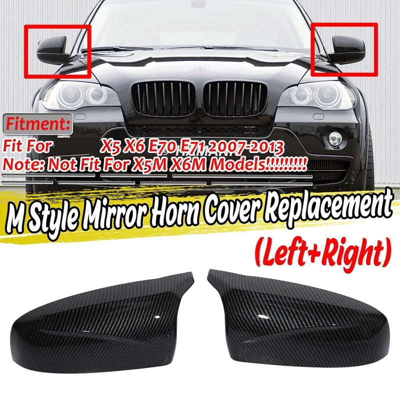 Carbon Fiber Rearview Mirror Cover Side Wing Mirror Caps Protector For BMW X5 E70 X6 E71 2008 2009 2010 2011 2012 2013
Carbon Fiber Rearview Mirror Cover Side Wing Mirror Caps Protector For BMW X5 E70 X6 E71 2008 2009 2010 2011 2012 2013