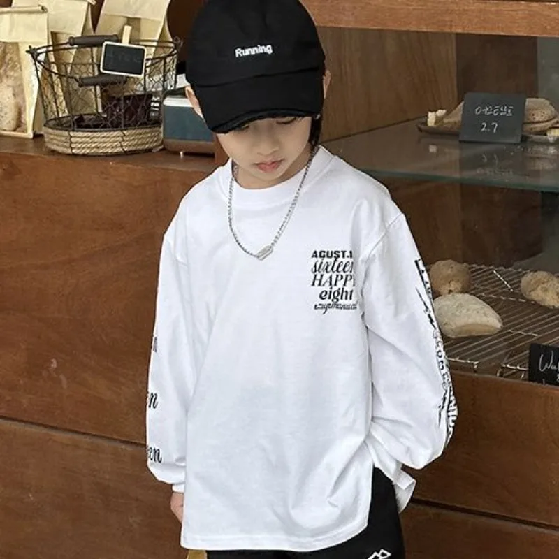 Детская весенне-осенняя одежда с принтом, футболки, детская одежда для мальчиков, детская футболка, верхние рубашки, футболка с длинными рукавами для мальчиков, детские футболки 
Детская весенне-осенняя одежда с принтом, футболки, детская одежда для мальчиков, детская футболка, верхние рубашки, футболка с длинными рукавами для мальчиков, детские футболки