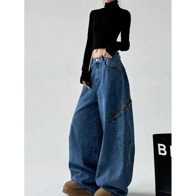 Прямые широкие брюки с леопардовой ручкой в стиле ретро, Quge Denim, новый дизайн
Прямые широкие брюки с леопардовой ручкой в стиле ретро, Quge Denim, новый дизайн