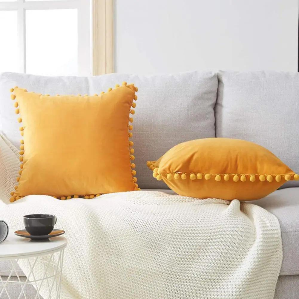 2Pcs Boho Cushion Cover with Pom Poms Cozy And Modern Decor Hidden Zipper Closures Velvet Pillow Case
2Pcs Boho Cushion Cover with Pom Poms Cozy And Modern Decor Hidden Zipper Closures Velvet Pillow Case