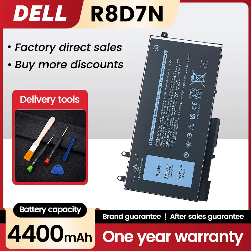 R8D7N 11.4V/51WH For DELL Latitude 5400 5500 Precision 3540 Inspiron 7590 7591 7791 2-in-1 Notebook
R8D7N 11.4V/51WH For DELL Latitude 5400 5500 Precision 3540 Inspiron 7590 7591 7791 2-in-1 Notebook