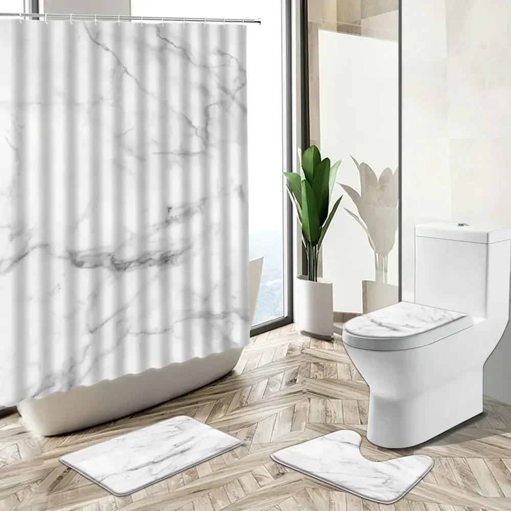 Modern Marble Shower Curtain 3D Geometric Print European Style Home Decor Bath Mat Toilet Lid Cover Flannel Bathroom Carpet Set
Modern Marble Shower Curtain 3D Geometric Print European Style Home Decor Bath Mat Toilet Lid Cover Flannel Bathroom Carpet Set