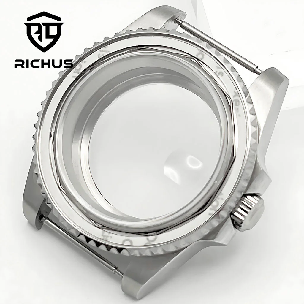 RICHUS NH35 Case 40mm Silver Watch Case Sapphire Glass Fit NH34 NH35 NH36 ETA2824 PT5000 Miyota8215-DG Movement Accessories Part
RICHUS NH35 Case 40mm Silver Watch Case Sapphire Glass Fit NH34 NH35 NH36 ETA2824 PT5000 Miyota8215-DG Movement Accessories Part