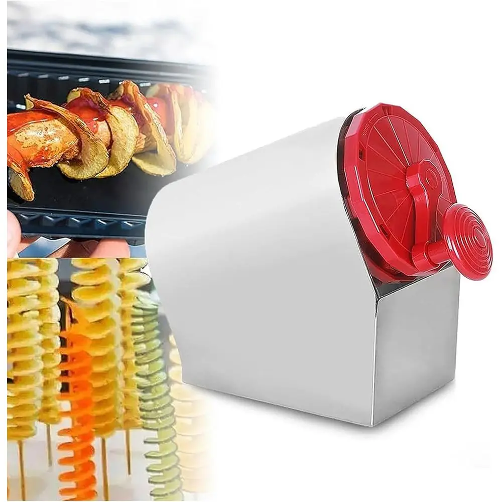 Ручная спиральная нарезка для картофеля с 3 лезвиями из нержавеющей стали — быстрые спирали для картофеля, редиса и многого другого
Ручная спиральная нарезка для картофеля с 3 лезвиями из нержавеющей стали — быстрые спирали для картофеля, редиса и многого другого