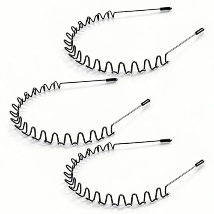 Metal Hair Bands Men's Headband Elastic Zigzag Headbands Outdoor Sports Headbands Fashion Simple Anti-Slip Hair Accessories 3 P
Metal Hair Bands Men's Headband Elastic Zigzag Headbands Outdoor Sports Headbands Fashion Simple Anti-Slip Hair Accessories 3 P