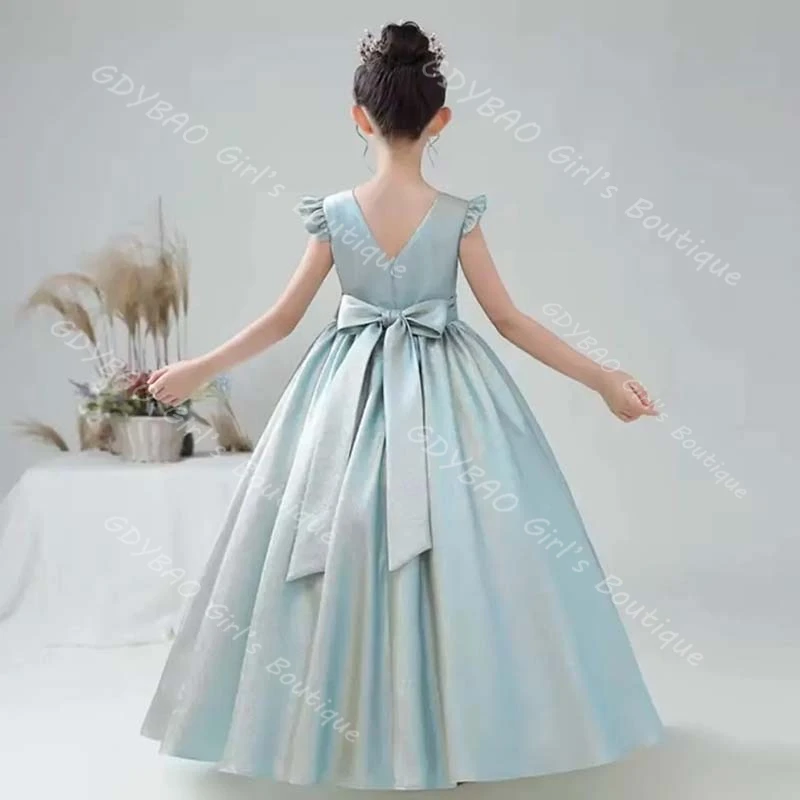 Customized Girls Birthday Dress With Bow Glitter Satin Princess Flower Girl Dress 2-14 Kids Cap Sleeve Wedding Party Ball Gown
Customized Girls Birthday Dress With Bow Glitter Satin Princess Flower Girl Dress 2-14 Kids Cap Sleeve Wedding Party Ball Gown