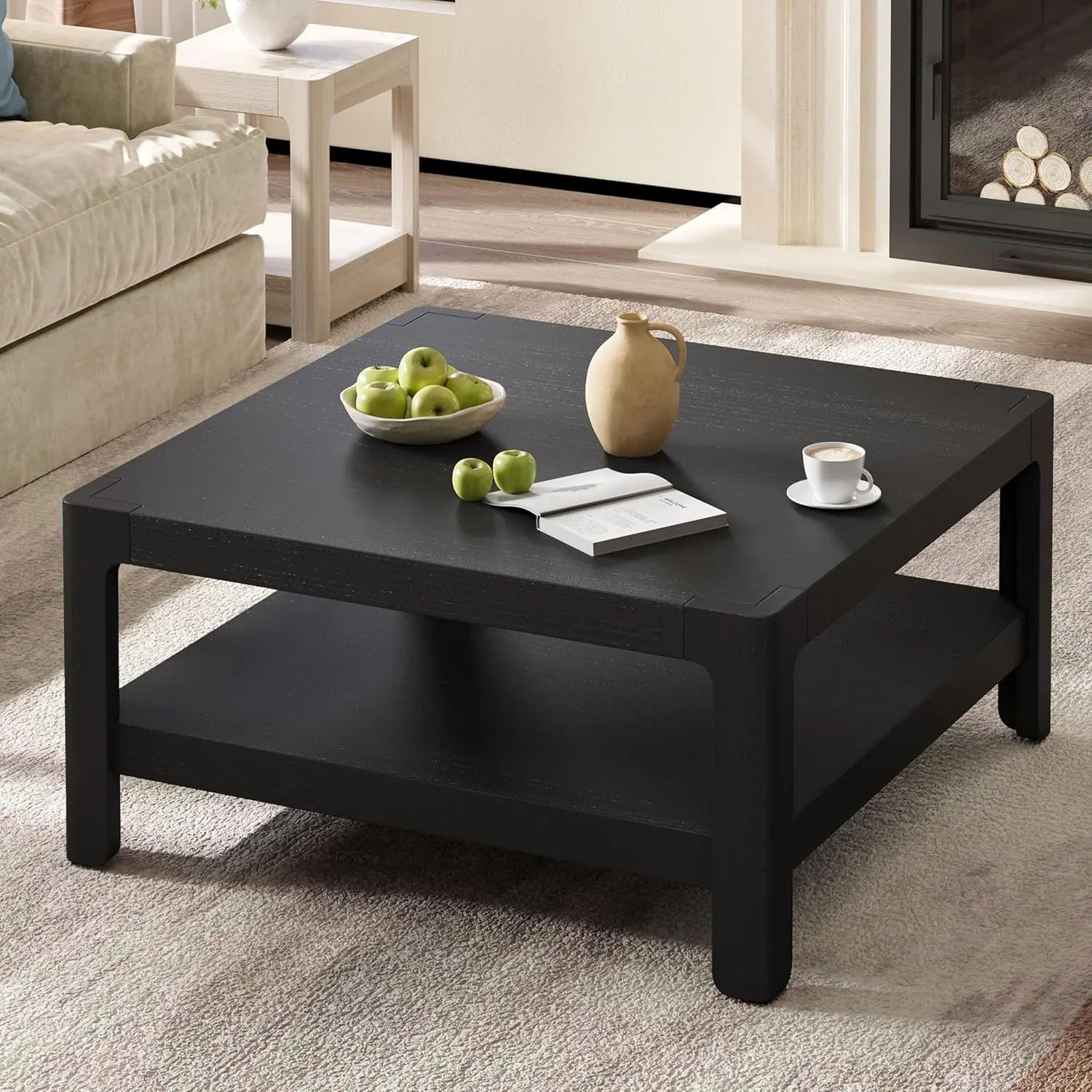 Farmhouse Modern Coffee Table Simple Style Square Cocktail Center Table with Open Shelf for Living Room Furniture,, Customized
Farmhouse Modern Coffee Table Simple Style Square Cocktail Center Table with Open Shelf for Living Room Furniture,, Customized