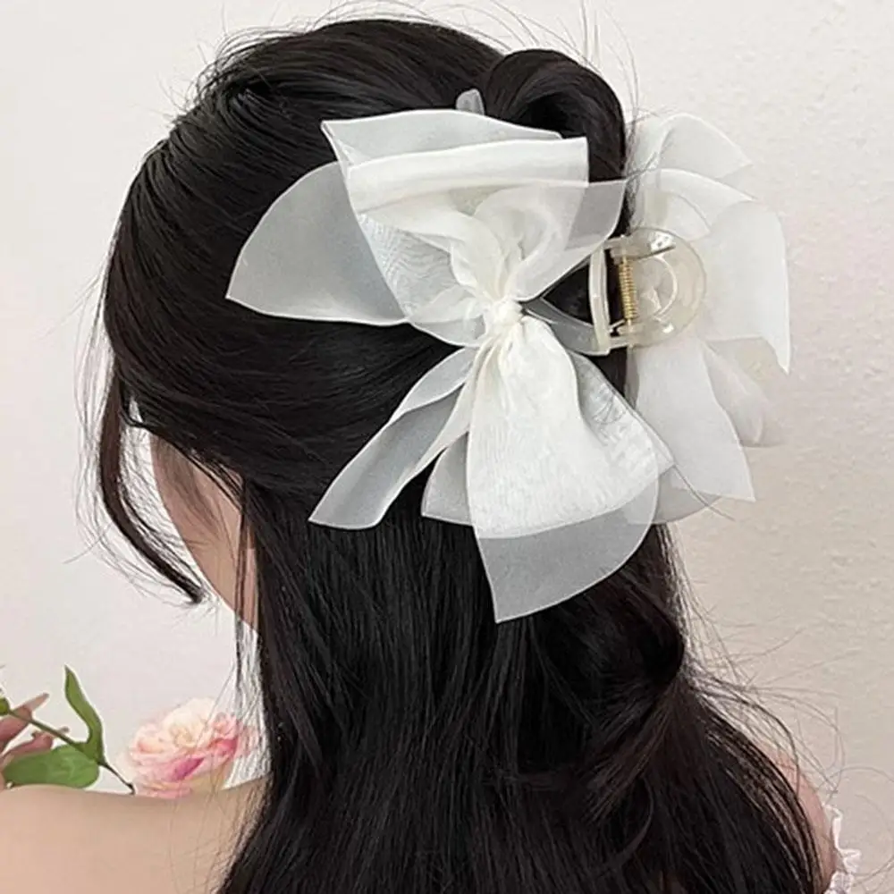 Net Yarn Ponytail Claw Clip Sheer Butterfly Hairpin Shark Clip Mesh Tulle Hair Accessories Elegant Fashion Large Bow Grab Clip
Net Yarn Ponytail Claw Clip Sheer Butterfly Hairpin Shark Clip Mesh Tulle Hair Accessories Elegant Fashion Large Bow Grab Clip