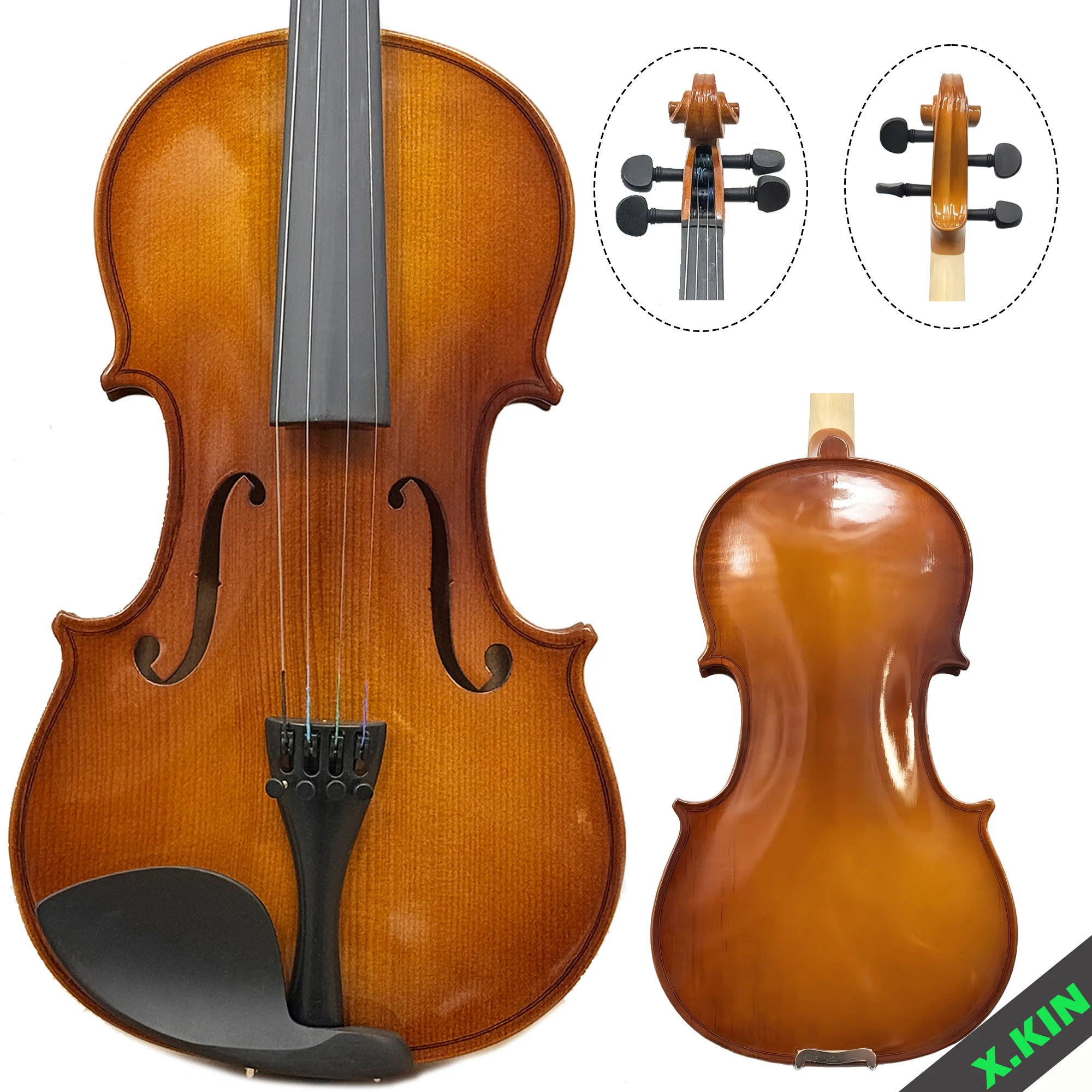 Handmade Maple Wood Violin 4/4 3/4 1/2 1/4 1/8 Size, High-Quality Student Beginner Acoustic Fiddle Full Set with Hard Case, Bow
Handmade Maple Wood Violin 4/4 3/4 1/2 1/4 1/8 Size, High-Quality Student Beginner Acoustic Fiddle Full Set with Hard Case, Bow