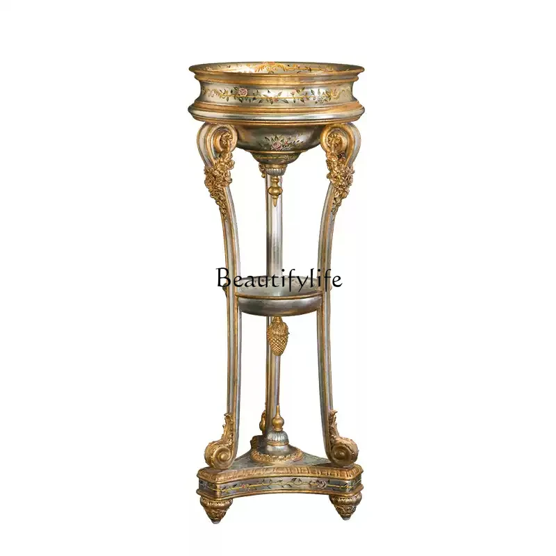 European luxury full solid wood carving flower painted corner table, French living room, display stand
European luxury full solid wood carving flower painted corner table, French living room, display stand