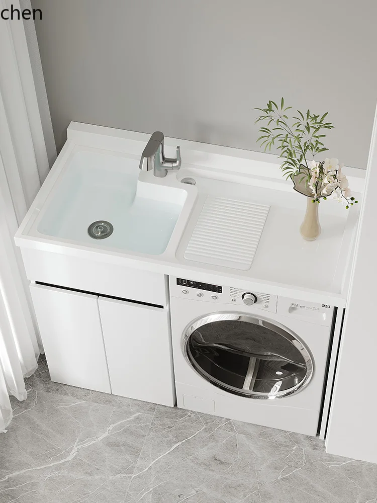 HTT Honeycomb Aluminum Washing Machine Integrated Cabinet Balcony Laundry Sink with Washboard Companion Combination Cabinet
HTT Honeycomb Aluminum Washing Machine Integrated Cabinet Balcony Laundry Sink with Washboard Companion Combination Cabinet