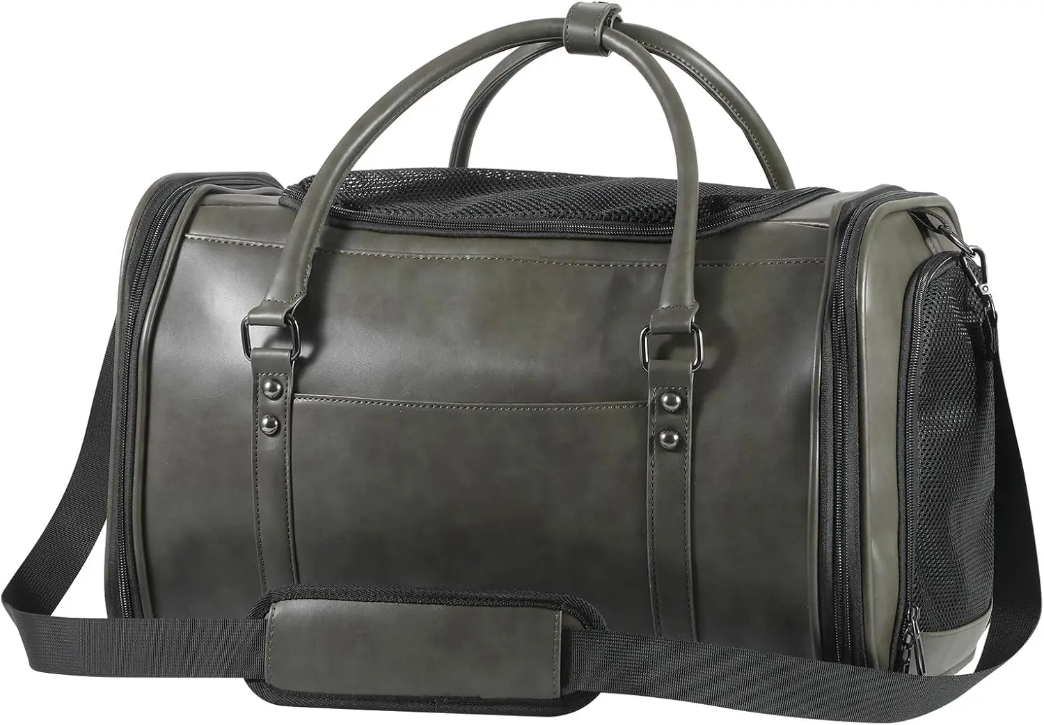 Стильная кожаная переноска для домашних животных для маленьких собак, кошек до 15 фунтов, легкая дорожная сумка, одобренная авиакомпанией с дышащей сеткой
Стильная кожаная переноска для домашних животных для маленьких собак, кошек до 15 фунтов, легкая дорожная сумка, одобренная авиакомпанией с дышащей сеткой