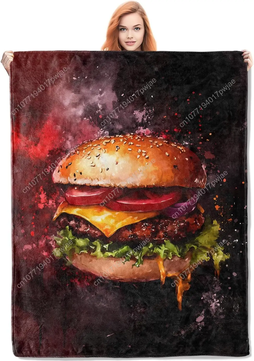 Juicy Cheeseburger Flannel Blanket, Hamburger Gifts, Food-Themed Blanket for Women, Soft Lightweight Throw Blankets for Bed Home
Juicy Cheeseburger Flannel Blanket, Hamburger Gifts, Food-Themed Blanket for Women, Soft Lightweight Throw Blankets for Bed Home