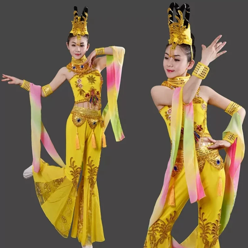 Adult Dunhuang Dancing Dress Changji Moon Performance Costume Elegant Classical Dance Performance Wear
Adult Dunhuang Dancing Dress Changji Moon Performance Costume Elegant Classical Dance Performance Wear