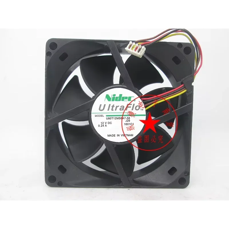 Вентилятор охлаждения сервера Nidec U80T12MS6A7-58 DC 12V 0.24A 80x80x25mm, 4-проводной
Вентилятор охлаждения сервера Nidec U80T12MS6A7-58 DC 12V 0.24A 80x80x25mm, 4-проводной