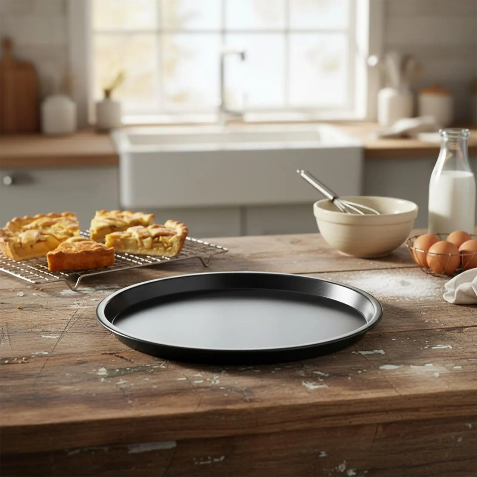 Round Non-Stick Pizza Pan Easy Release Non-Stick Pizza Baking Pan Round Baking Tray Heavy Duty Cooking Ware Food Grade
Round Non-Stick Pizza Pan Easy Release Non-Stick Pizza Baking Pan Round Baking Tray Heavy Duty Cooking Ware Food Grade