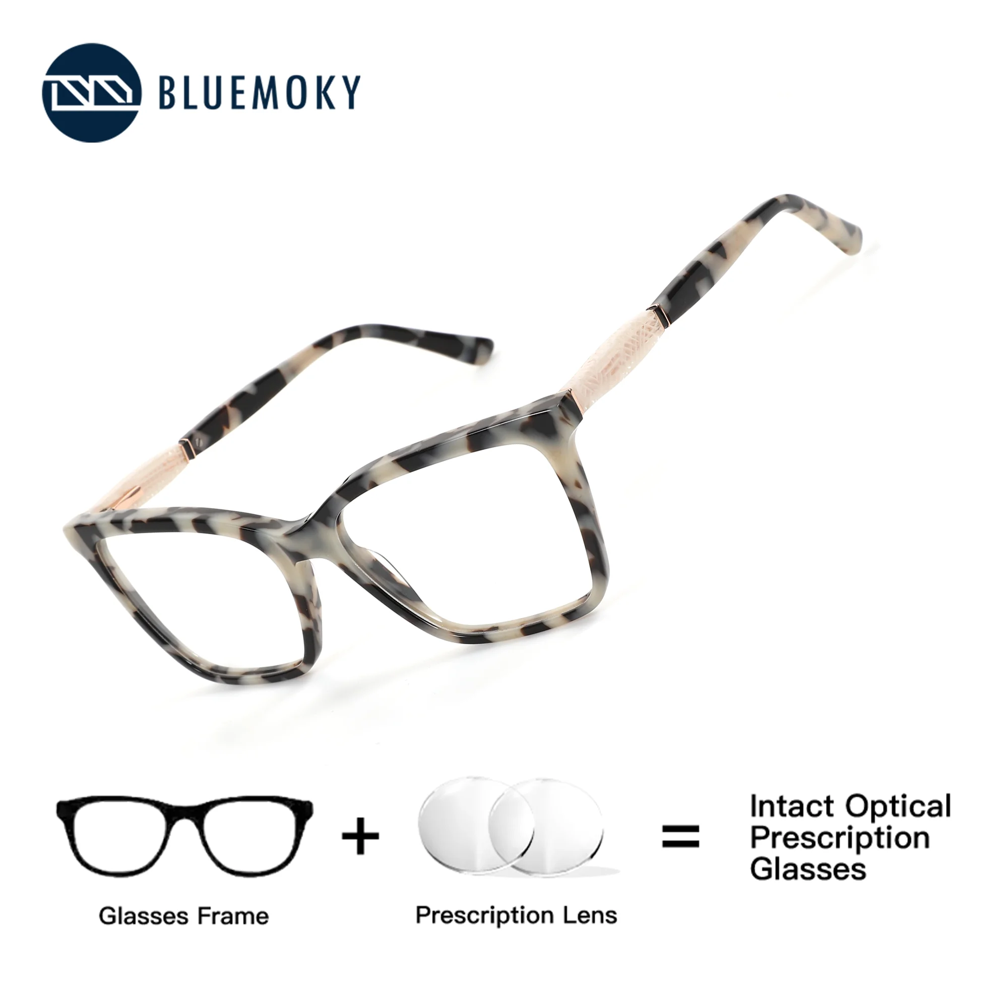 BLUEMOKY Butterfly Acetate Prescription Glasses, Photochromic Anti Blue Light, Lenses with Personalized Optical Recipe for Women
BLUEMOKY Butterfly Acetate Prescription Glasses, Photochromic Anti Blue Light, Lenses with Personalized Optical Recipe for Women