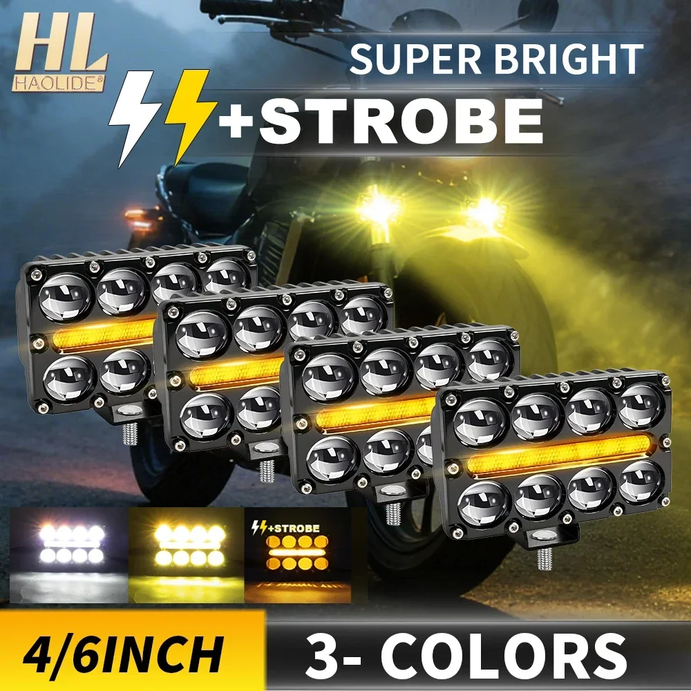 HAOLIDE Led Motorcycle Work Light 8/10 Lens 3500k Amber DRL Strobe Flashing Warning Light Projector Lens foroff-road useSUV
HAOLIDE Led Motorcycle Work Light 8/10 Lens 3500k Amber DRL Strobe Flashing Warning Light Projector Lens foroff-road useSUV