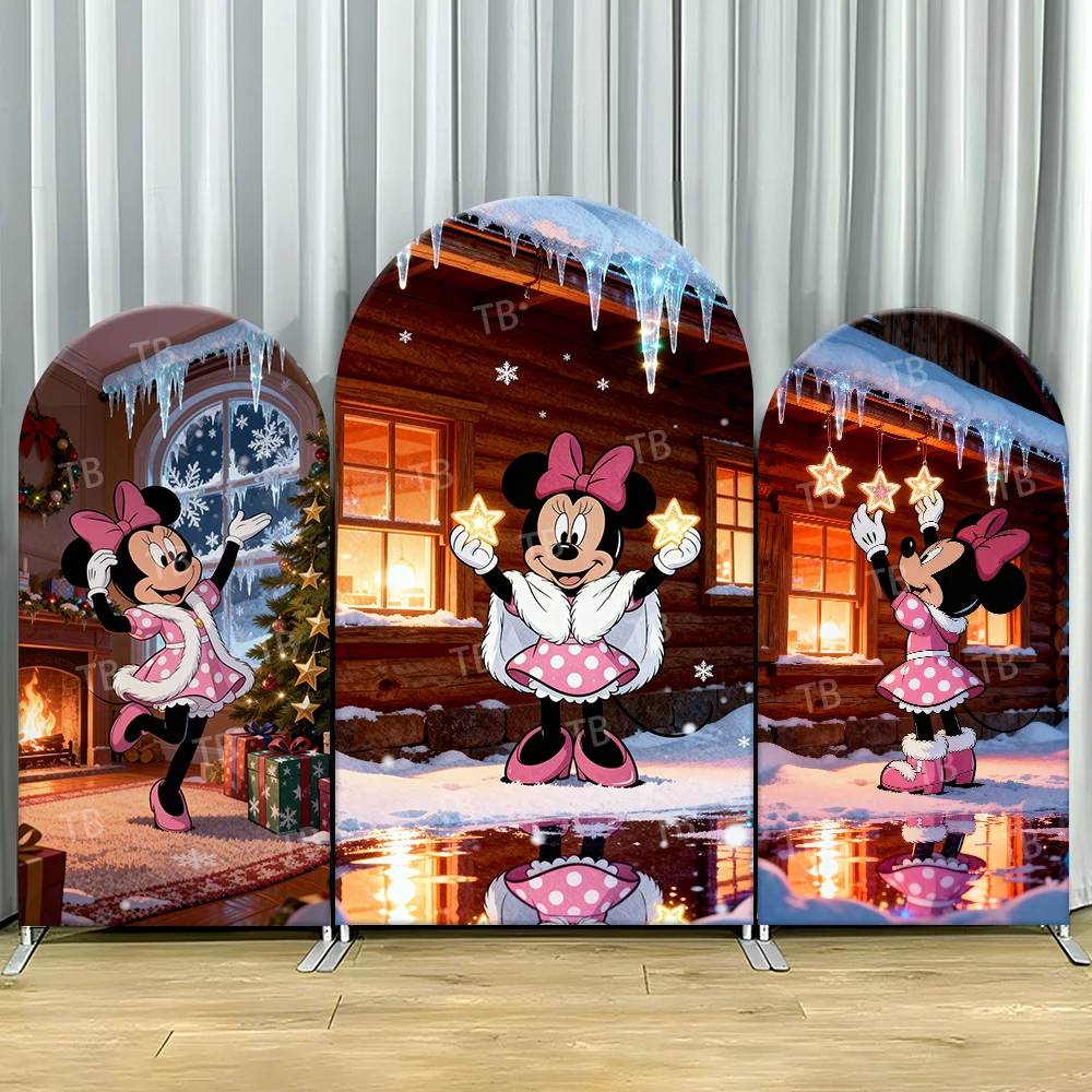 Minnie Mouse Winter Cabin Arch Backdrop Cover Snow Gift Scene For Holiday Kids Birthday Party Cute Cartoon Theme Photo Booth
Minnie Mouse Winter Cabin Arch Backdrop Cover Snow Gift Scene For Holiday Kids Birthday Party Cute Cartoon Theme Photo Booth