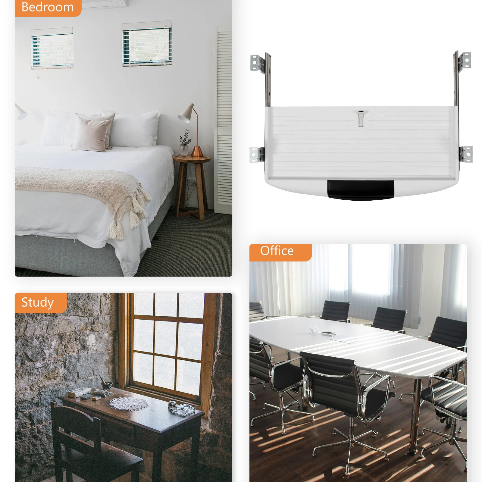 Office Keyboard Tray Under Desk Sturdy Plastic Pull Out Slide Convenient Keyboard Drawer for Comfortable Typing Workstation
Office Keyboard Tray Under Desk Sturdy Plastic Pull Out Slide Convenient Keyboard Drawer for Comfortable Typing Workstation