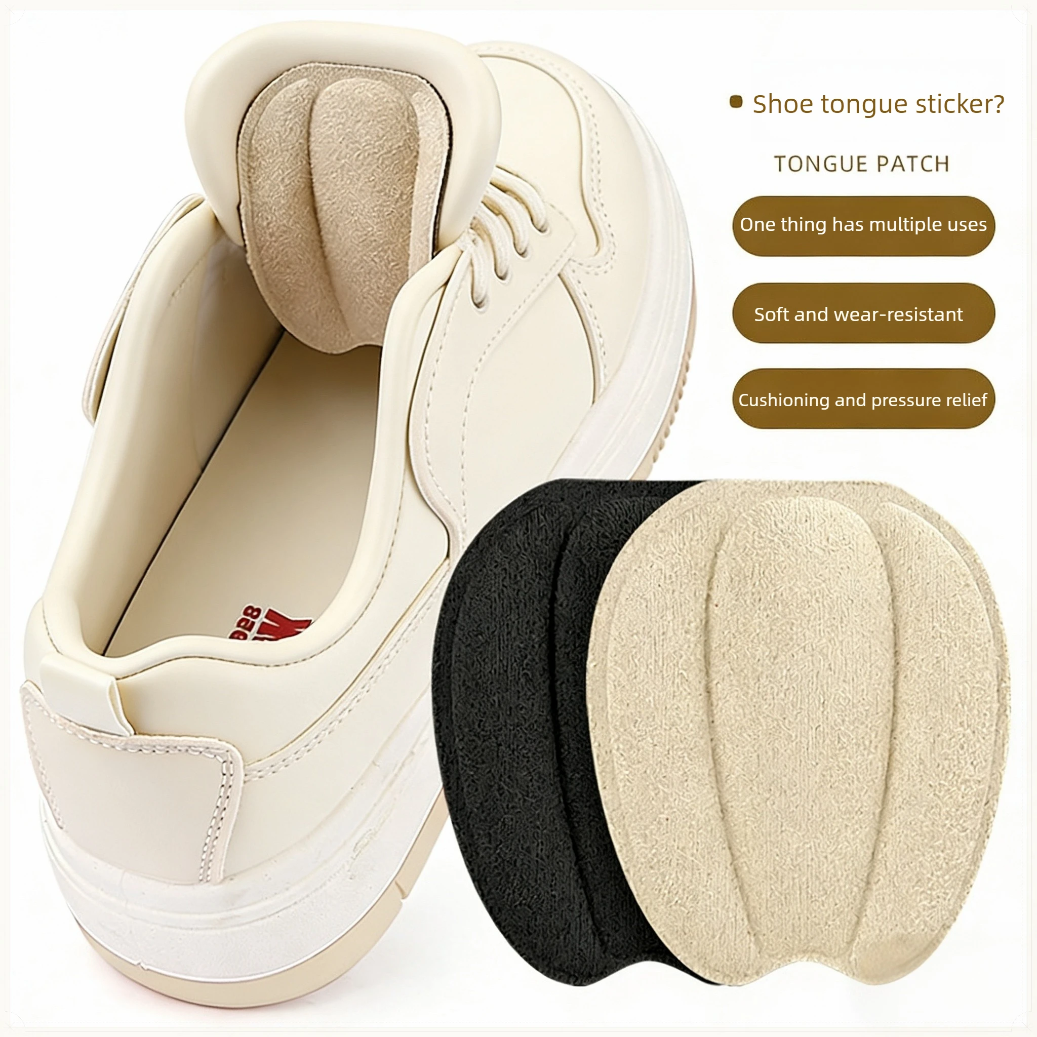 Non-slip Tongue Pads Self-Adhesive Inserts, Soft Anti-wear Tongue Cushion Pain Relief, Comfort Forefoot Pads Shoe Size Reducer
Non-slip Tongue Pads Self-Adhesive Inserts, Soft Anti-wear Tongue Cushion Pain Relief, Comfort Forefoot Pads Shoe Size Reducer