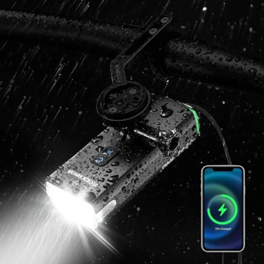 Велосипедные фонари 10000 мАч с USB-C зарядкой для ночной езды - 3000 люмен, яркие велосипедные фонари - более 24 часов работы.
Велосипедные фонари 10000 мАч с USB-C зарядкой для ночной езды - 3000 люмен, яркие велосипедные фонари - более 24 часов работы.