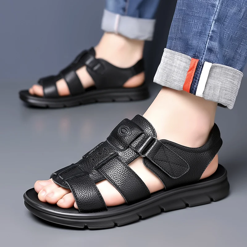 Leather Men's Sandals fashion Summer Outdoor Hiking Trekking Shoes for Men Beach Slippers men Casual Sneakers
Leather Men's Sandals fashion Summer Outdoor Hiking Trekking Shoes for Men Beach Slippers men Casual Sneakers