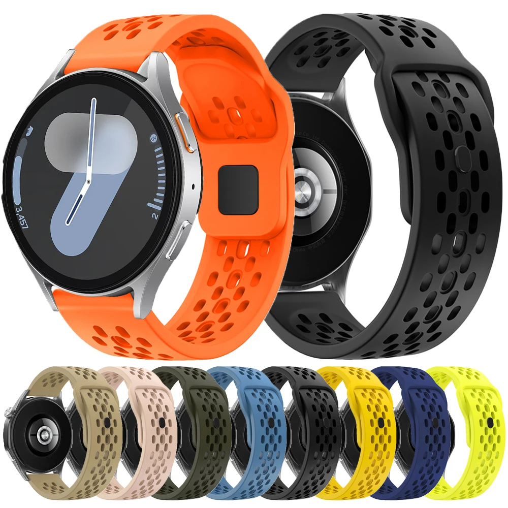 Silicone Strap for Samsung Galaxy Watch 7 6 5 4 44mm 40mm 4/6 Classic 43mm 47mm 42 46mm Sports Band for Samsung Watch 5 Pro 45mm
Silicone Strap for Samsung Galaxy Watch 7 6 5 4 44mm 40mm 4/6 Classic 43mm 47mm 42 46mm Sports Band for Samsung Watch 5 Pro 45mm