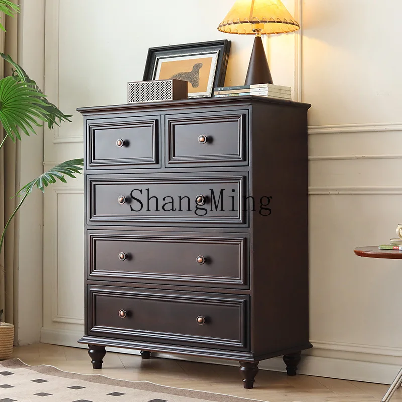 FG retro bedroom solid wood five bucket bedside locker light luxury living room large capacity storage drawer cabinet
FG retro bedroom solid wood five bucket bedside locker light luxury living room large capacity storage drawer cabinet