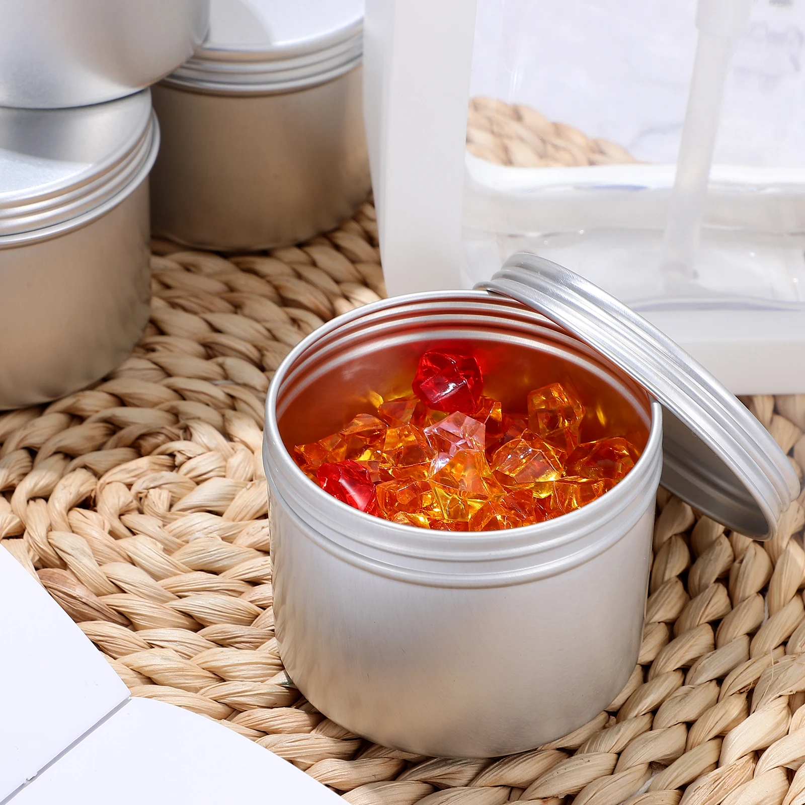 20 pcs Aluminum Boxes Sealed Mini Jars Round Tin Candles Wick Containers Leak Proof Storage Boxes for Food DIY Gifts
20 pcs Aluminum Boxes Sealed Mini Jars Round Tin Candles Wick Containers Leak Proof Storage Boxes for Food DIY Gifts