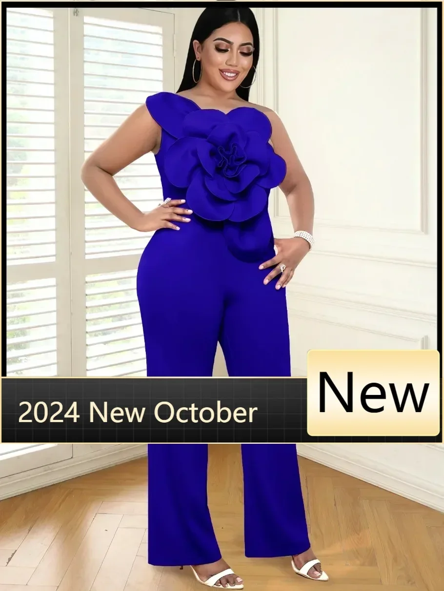 Customized Women Flower Appliques One Shoulder High Waist Jumpsuits Long Wide Leg Pants Rompers Plus Size 4XL Evening Party Wear
Customized Women Flower Appliques One Shoulder High Waist Jumpsuits Long Wide Leg Pants Rompers Plus Size 4XL Evening Party Wear