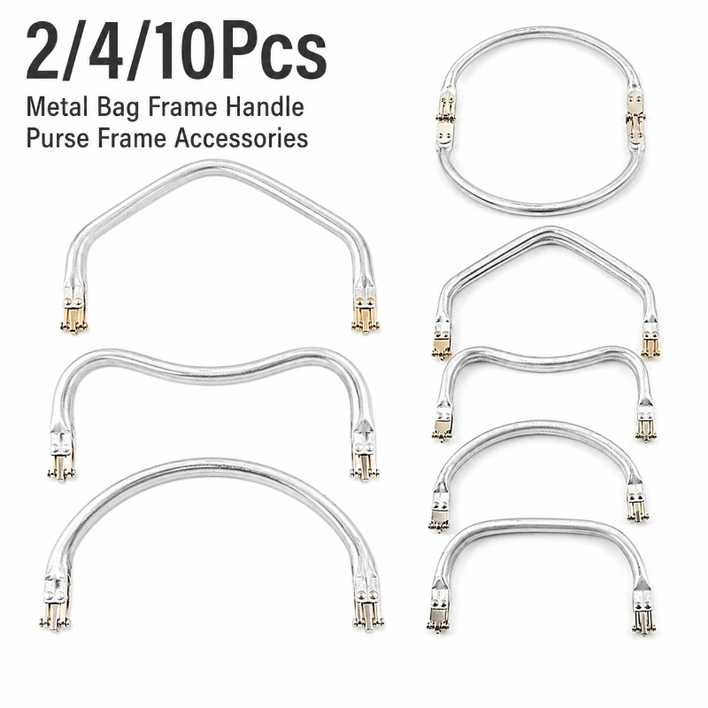 2/4/10Pcs Aluminum Tube Purse Frame Handle Metal Kiss Clasp Wallet Buckle Clutch Bag Sewing Bracket DIY Hardware Accessories Kit
2/4/10Pcs Aluminum Tube Purse Frame Handle Metal Kiss Clasp Wallet Buckle Clutch Bag Sewing Bracket DIY Hardware Accessories Kit