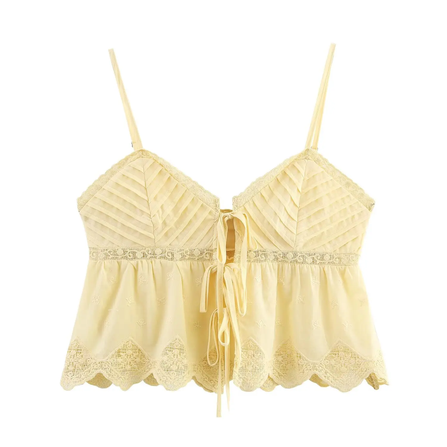 Yellow Embroidery Cami Tops Women Sexy V Neck Lace Hollow Cotton Tank Tops 2025 New Summer Y2K Girl Sleeveless Slim Holiday Top
Yellow Embroidery Cami Tops Women Sexy V Neck Lace Hollow Cotton Tank Tops 2025 New Summer Y2K Girl Sleeveless Slim Holiday Top