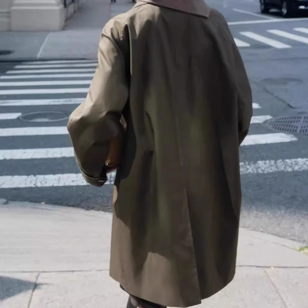 New Autumn Winter Women's Casual Long Sve Turn-down Collar Windbreaker Versatile Mid-length Outerwear Korean Sle Loose Fit
New Autumn Winter Women's Casual Long Sve Turn-down Collar Windbreaker Versatile Mid-length Outerwear Korean Sle Loose Fit
