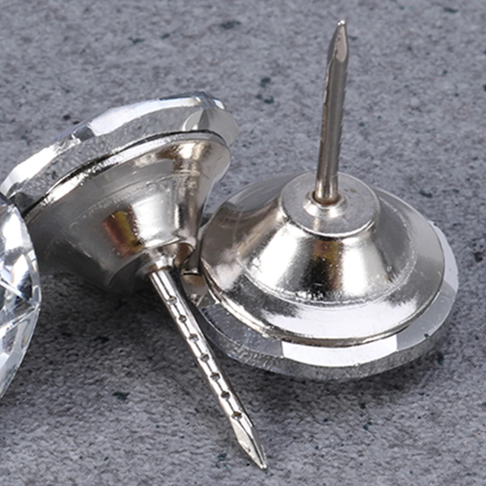 100pcs Sofa Crystal Buckle Nail Rhinestones Upholstery Nails Furniture Tacks Decorative Buttons for Headboard DIY Craft
100pcs Sofa Crystal Buckle Nail Rhinestones Upholstery Nails Furniture Tacks Decorative Buttons for Headboard DIY Craft