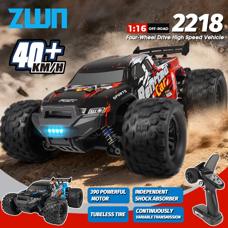 ZWN 2218 40KM/H 1/16 RC Car Off-Road With Light 4WD Remote Control Car High Speed Drift Monster Truck For Kids vs Wltoys 144001
ZWN 2218 40KM/H 1/16 RC Car Off-Road With Light 4WD Remote Control Car High Speed Drift Monster Truck For Kids vs Wltoys 144001