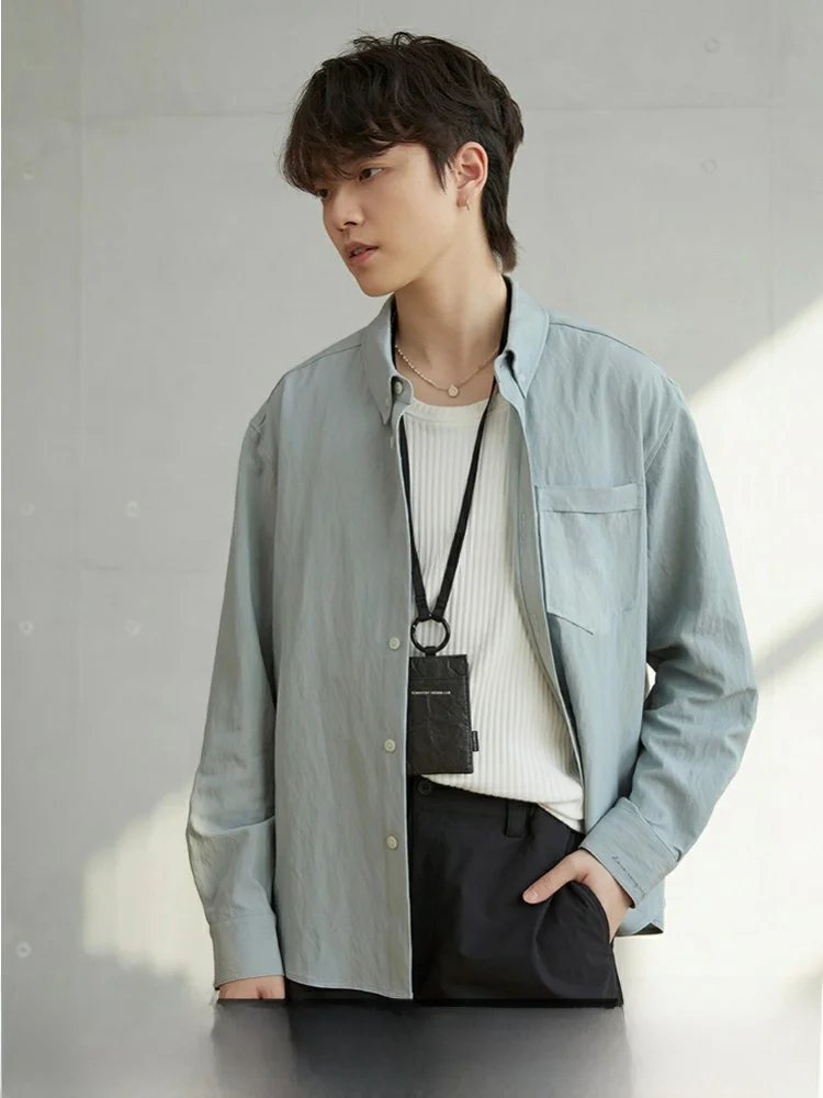 Low-Saturation Textured Blue ey Button-Up Casual irt Embroidered Neutral Sle Closet Label ort-Sved Women's irt
Low-Saturation Textured Blue ey Button-Up Casual irt Embroidered Neutral Sle Closet Label ort-Sved Women's irt