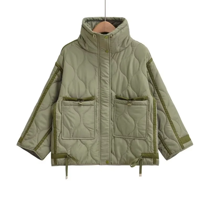 Women Fashion Autumn/Winter Quilted Cotton Padded Jacket Women Vintage Stand Neck Pocket Zipper Casual Female Outerwear Top
Women Fashion Autumn/Winter Quilted Cotton Padded Jacket Women Vintage Stand Neck Pocket Zipper Casual Female Outerwear Top