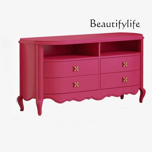 French entrance cabinet, living room decorative cabinet, four chest cabinets, rose red dining side cabinet 1.4m TV cabinet
French entrance cabinet, living room decorative cabinet, four chest cabinets, rose red dining side cabinet 1.4m TV cabinet