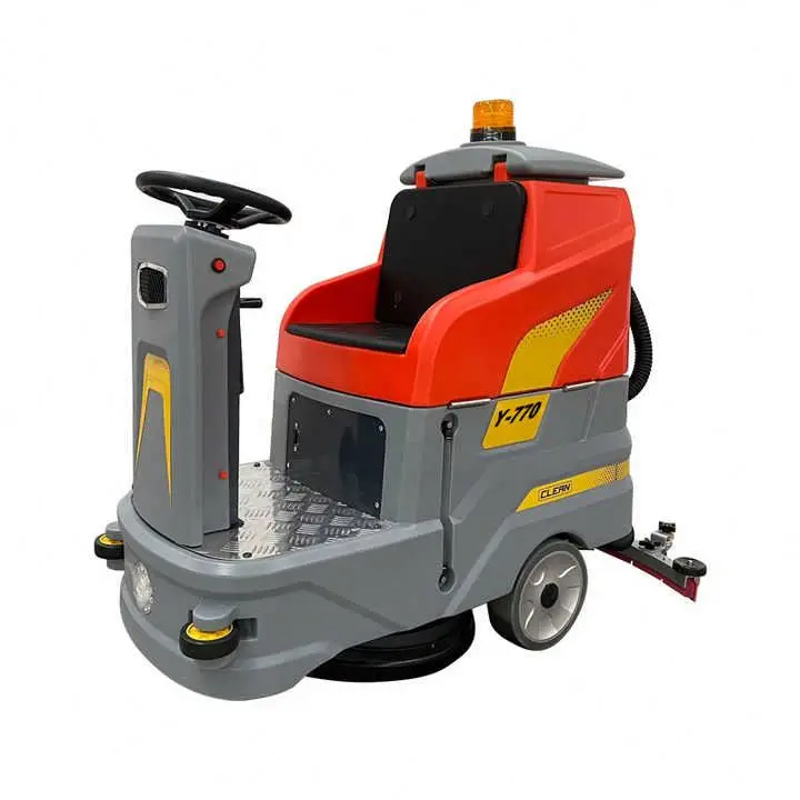 Factory Direct Sale Ride-On 3-4H Work Time Scrubber Warehouse Cement Floor Washing Machine