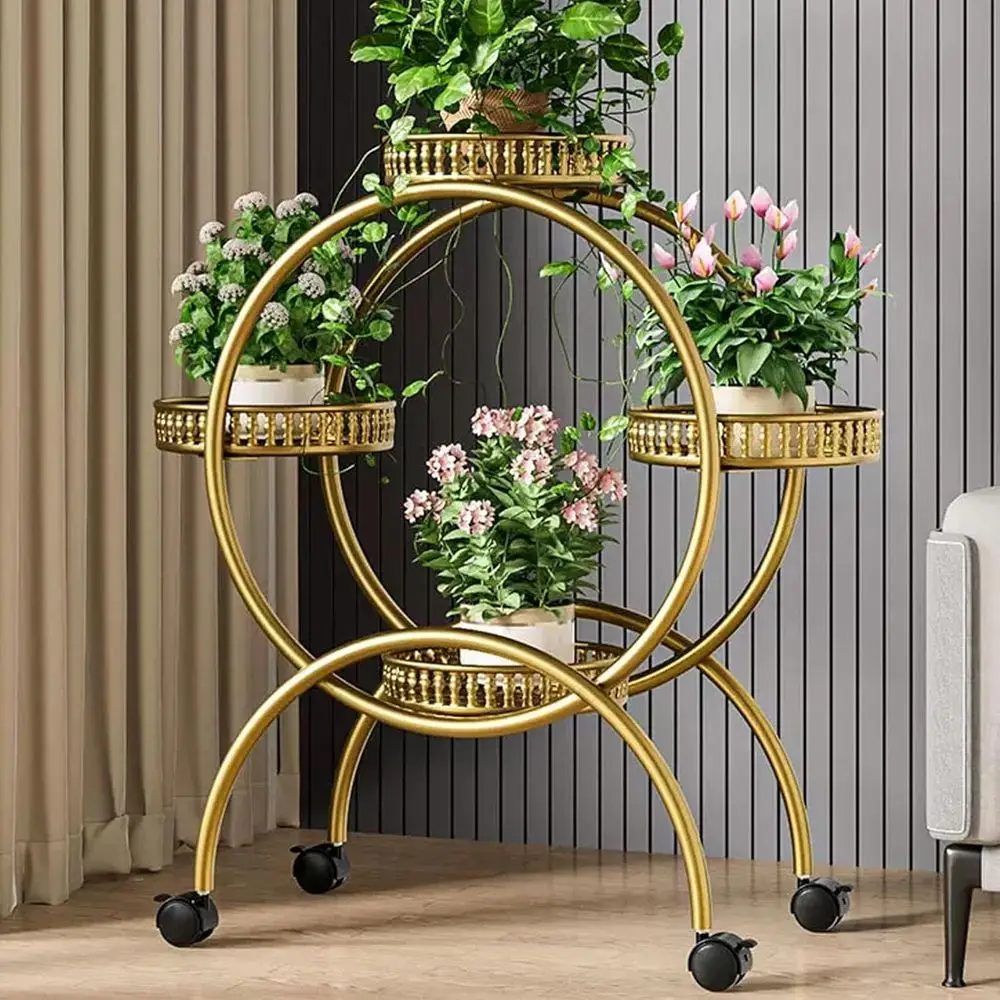 Wheeled 4-Tier Metal Plant Stand in White for Indoor/Outdoor Use - Holds Flowers & Pots
Wheeled 4-Tier Metal Plant Stand in White for Indoor/Outdoor Use - Holds Flowers & Pots