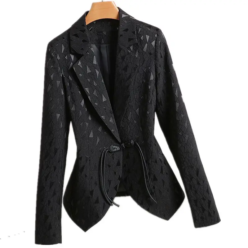 Black Small Suit Jacket Female Short 2024 Spring Slim Little Fashion Buckle Retro Joker Suit Coat Women Long Sleeve Top Coat
Black Small Suit Jacket Female Short 2024 Spring Slim Little Fashion Buckle Retro Joker Suit Coat Women Long Sleeve Top Coat