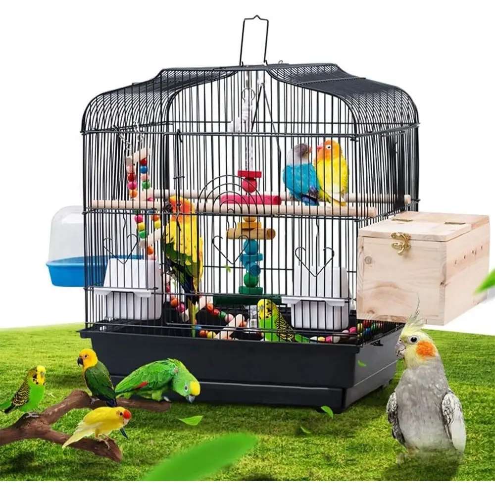 Компактный комплект клеток для мелких птиц с подставками, кормушками и жердочками - идеально подходит для неразлучников, корелл, канареек
Компактный комплект клеток для мелких птиц с подставками, кормушками и жердочками - идеально подходит для неразлучников, корелл, канареек