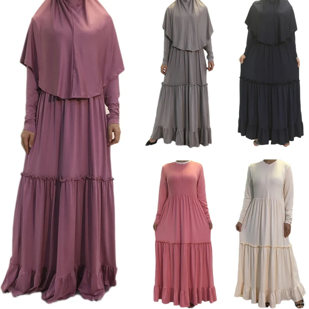 Ramadan Arab Robe Abaya Muslim Women Long Dress Hijabs Maxi Robe Prayer Garment Full Cover Islamic Clothing Dubai Turkish Gown
Ramadan Arab Robe Abaya Muslim Women Long Dress Hijabs Maxi Robe Prayer Garment Full Cover Islamic Clothing Dubai Turkish Gown