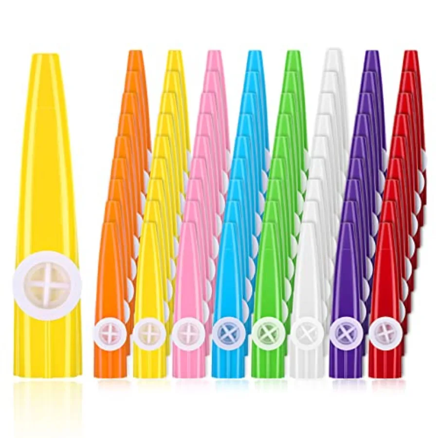 72 Pcs 8 Colors Plastic Kazoos Bulk Kazoo Musical Instruments for Party Favors Music Classroom and Events Gifts for Bag Fillers
72 Pcs 8 Colors Plastic Kazoos Bulk Kazoo Musical Instruments for Party Favors Music Classroom and Events Gifts for Bag Fillers